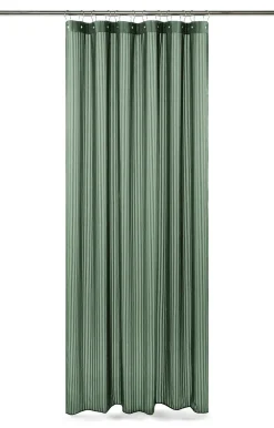 - Badeforhæng - Lines shower curtain w/eyelets 220 cm - Skovgrøn*Compliments New