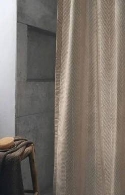 - Badeforhæng - Pine shower curtain w/tape 200 cm - Linen*Compliments Best