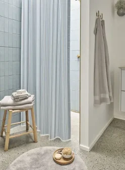 - Badeforhæng - Spectrum shower curtain w/tape 200 cm - Blå^Compliments Sale