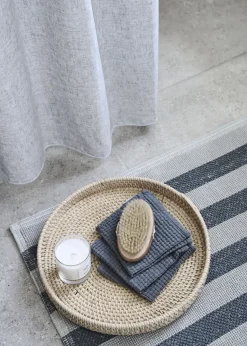 - Badeforhæng - Lino shower curtain w/eyelets 200 cm - Grå*Compliments Best