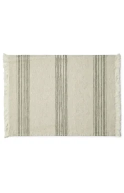 - Dækkeserviet - Arles Place Mat 36x50 cm w/fringes - 2 Pack - Grøn*Compliments Best