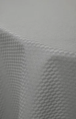 - Dug - Tile Damask Table Cloth dia. 200 cm - Sølv grå*Compliments Clearance