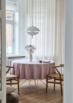 - Dug - Tile Damask Table Cloth dia. 200 cm - Ash rose*Compliments Best