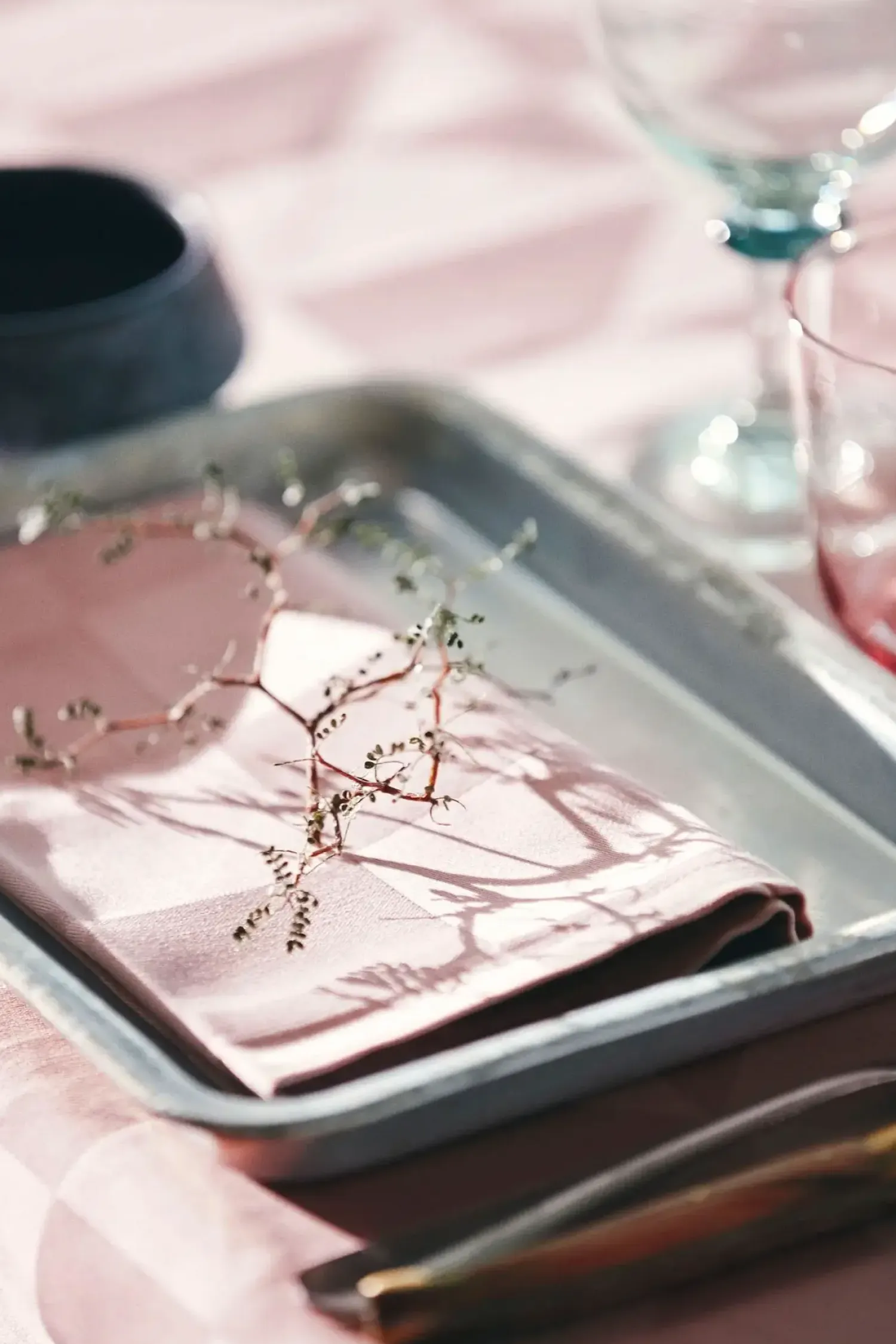 - Dug - Wind Damask 140x370 cm - Rose*Compliments Online