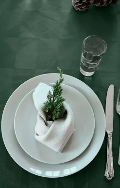 - Dug - Wind Damask 160x270 cm - Skovgrøn*Compliments