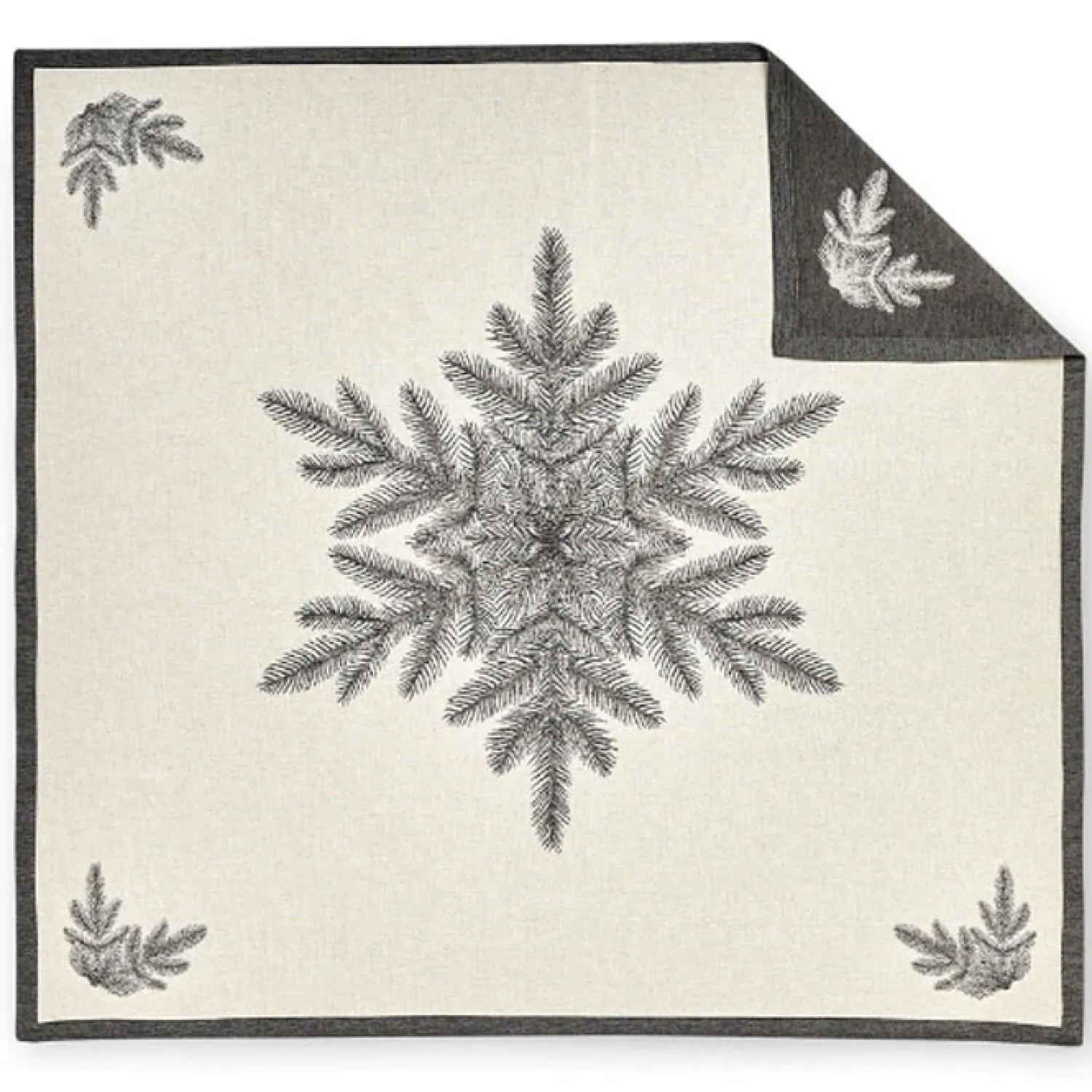 - Juletræstæppe - Baum Christmas Rug - Grå - 130x130 cm*Compliments Sale