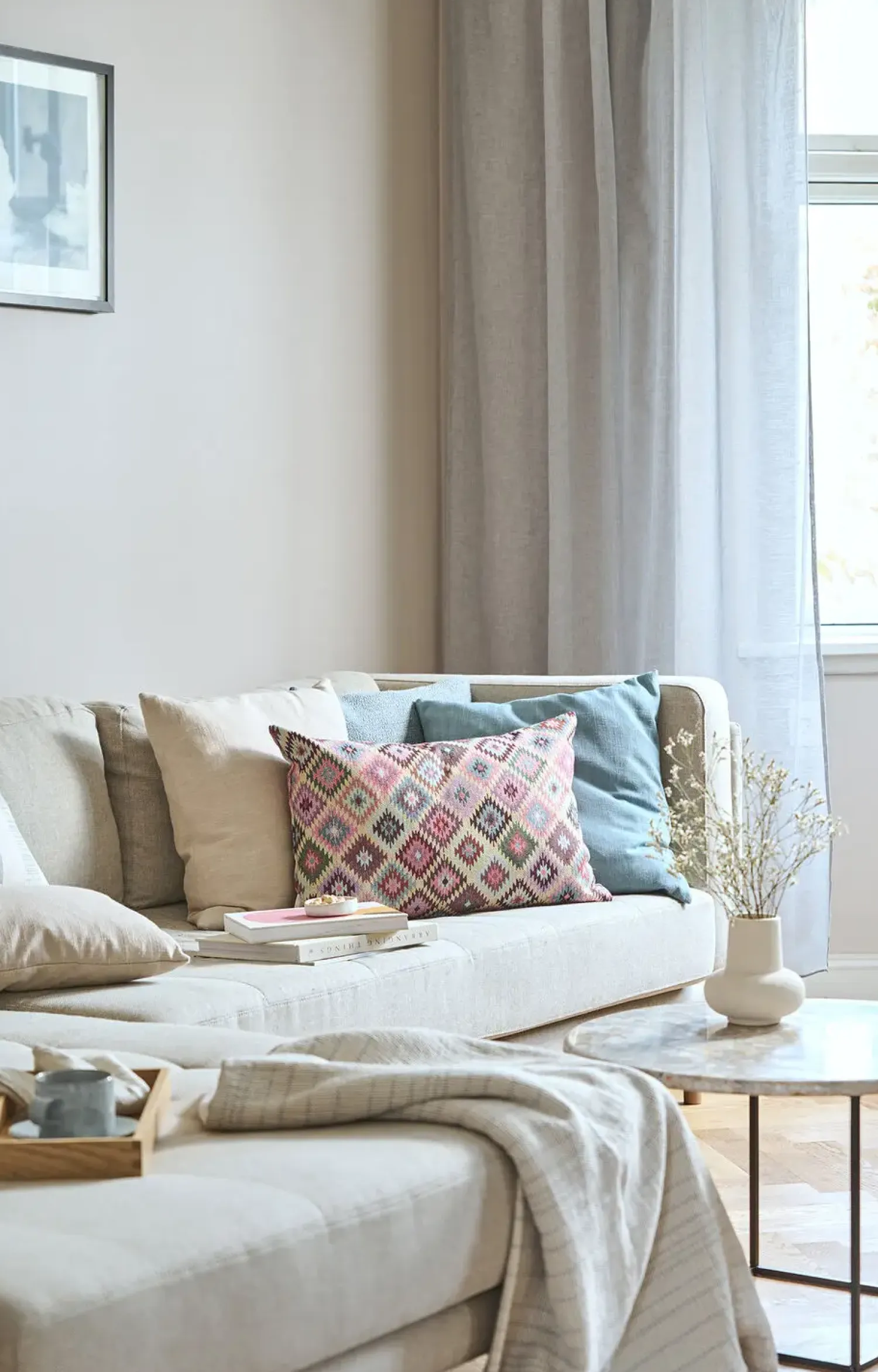 - Plaid - Cielo Throw 130x190 cm - Sand/grå^Compliments Hot