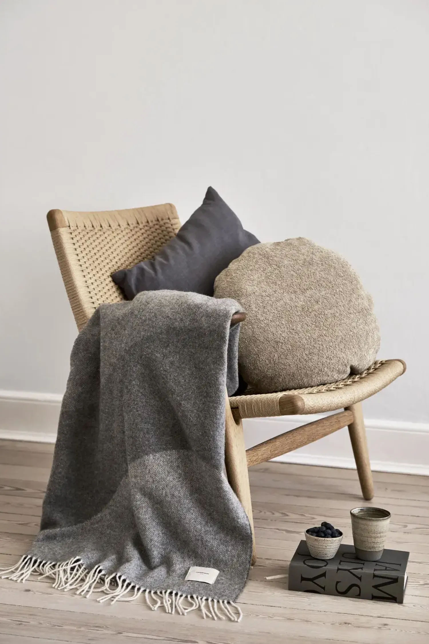 - Plaid - Waves Throw 140x200 cm - Grå*Compliments Best