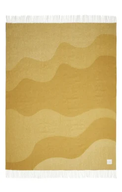 - Plaid - Waves Throw - 140x200 cm - Mustard^Compliments Best
