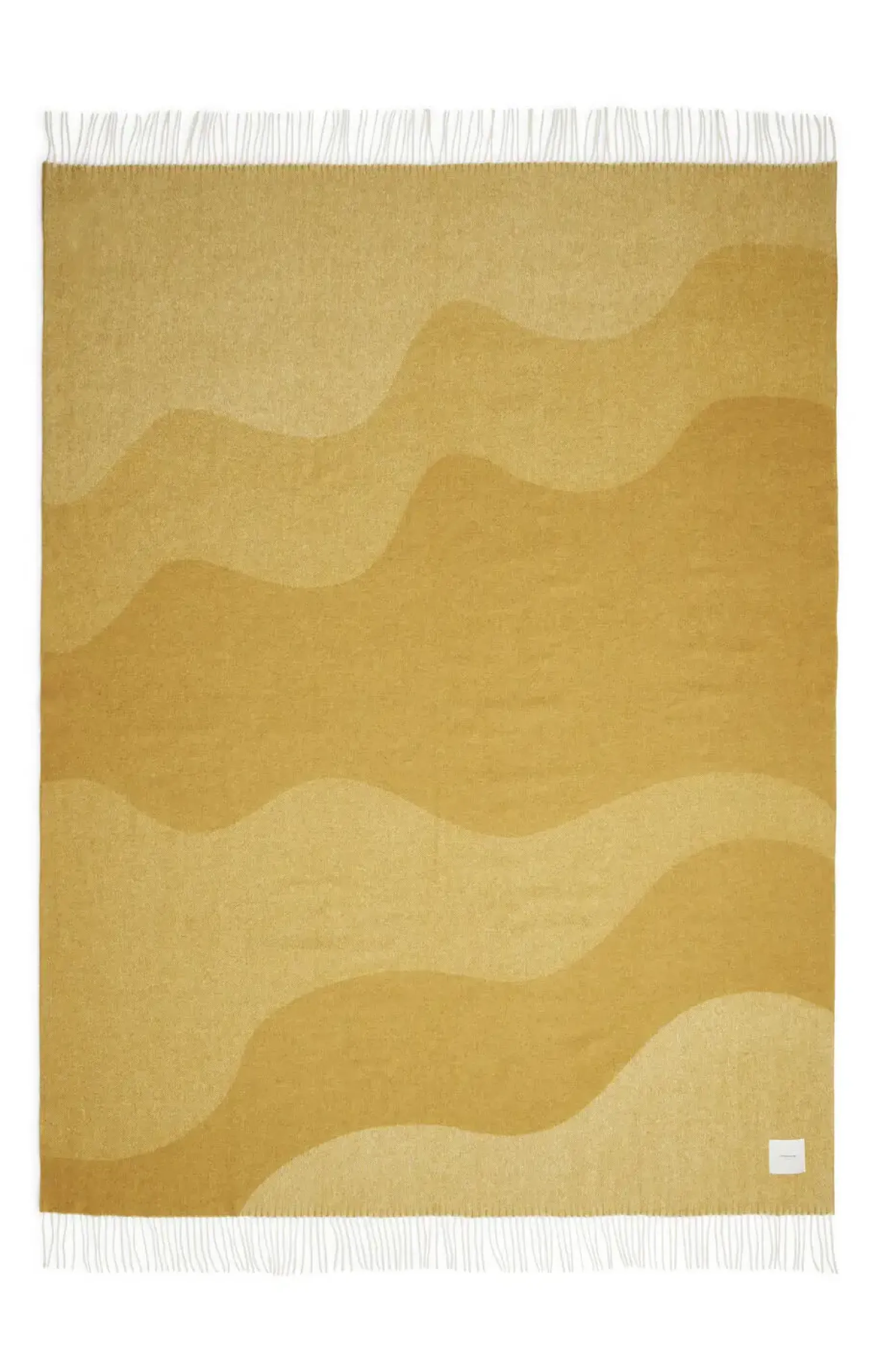 - Plaid - Waves Throw - 140x200 cm - Mustard^Compliments Best