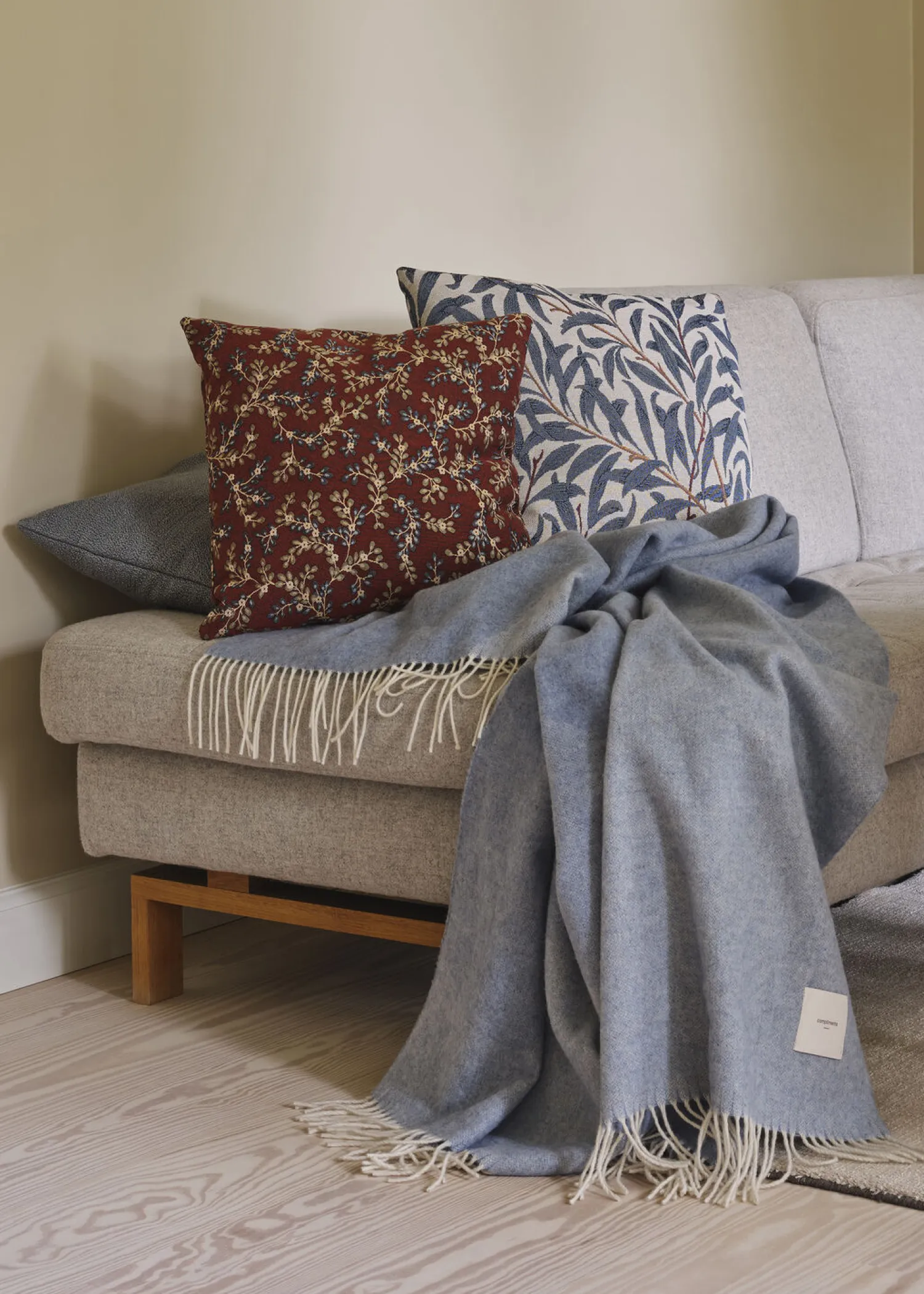 - Plaid - Waves Throw - 140x200 cm - Mineral blue*Compliments Outlet