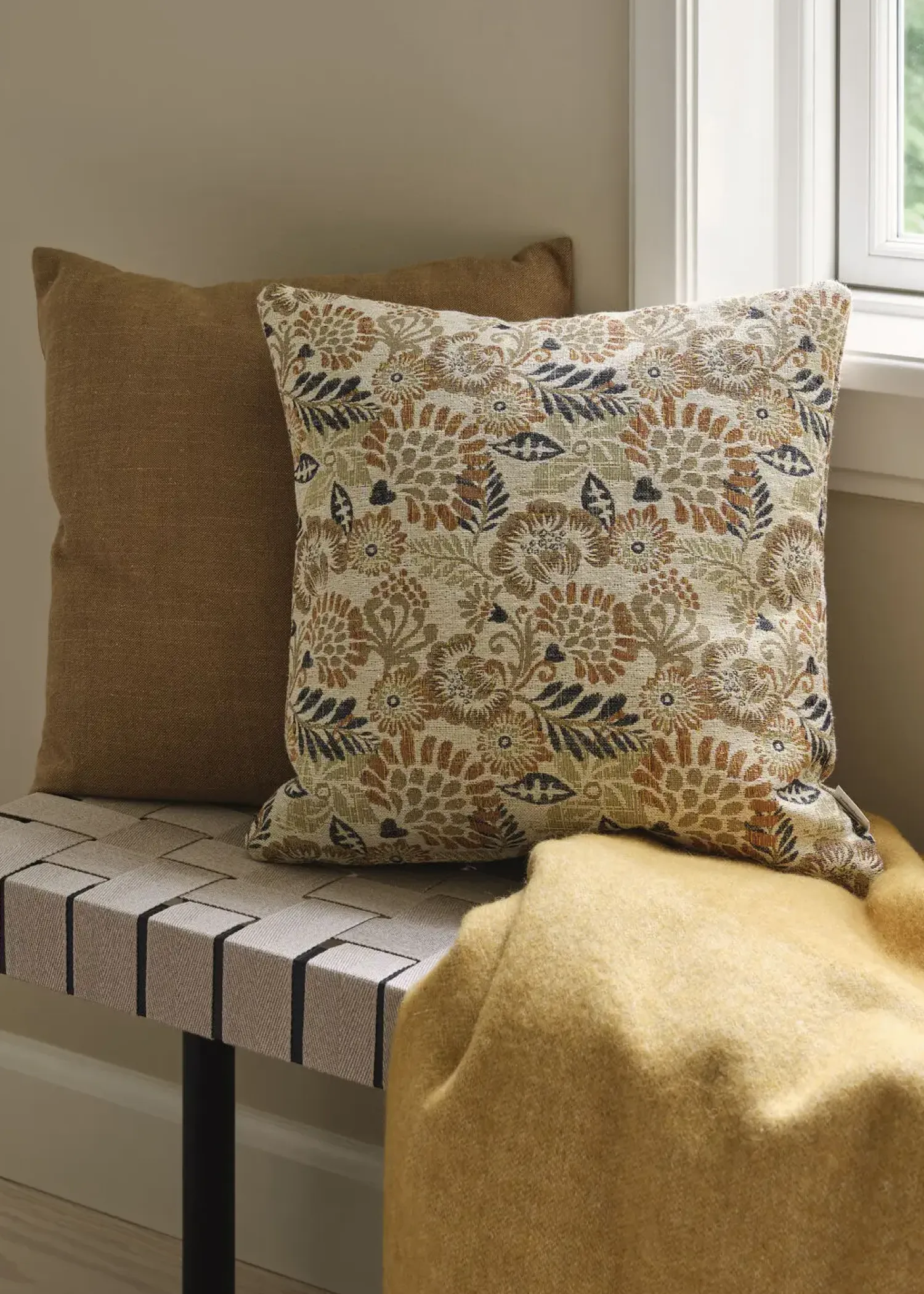 - Pudebetræk - Toulon 45x45 cm - Ochre^Compliments Hot