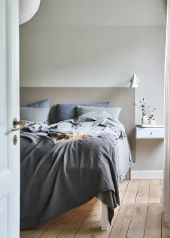 - Sengetøj - Stone Bed Linen 200x220/60x63 (2) cm - Mørk grå^Compliments Clearance