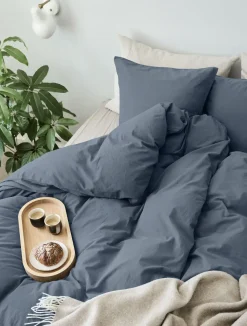 - Sengetøj - Stone Bed Linen 140x200/60x63 cm - Mørk blå^Compliments Discount