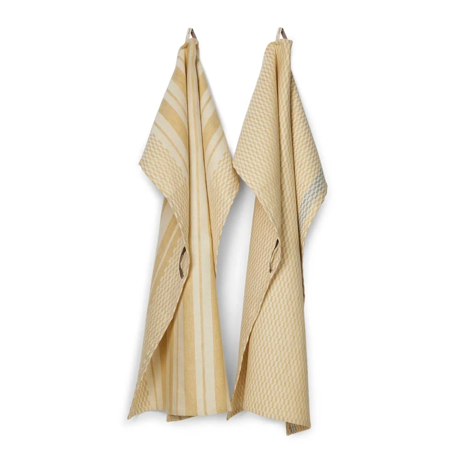 - Viskestykke - Mount Tea Towels 50x70 cm - 2 pack - Mustard^Compliments Outlet