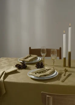 - Wind Damask Table Cloth 150x250 cm - Messing^Compliments Clearance