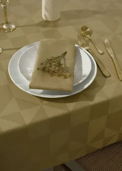- Wind Damask Table Cloth 150x350 cm - Messing^Compliments Discount