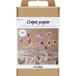 - DIY Kit Crepepapir, pastelfarver, Blomst, 1 pk.^Creativ Company Outlet