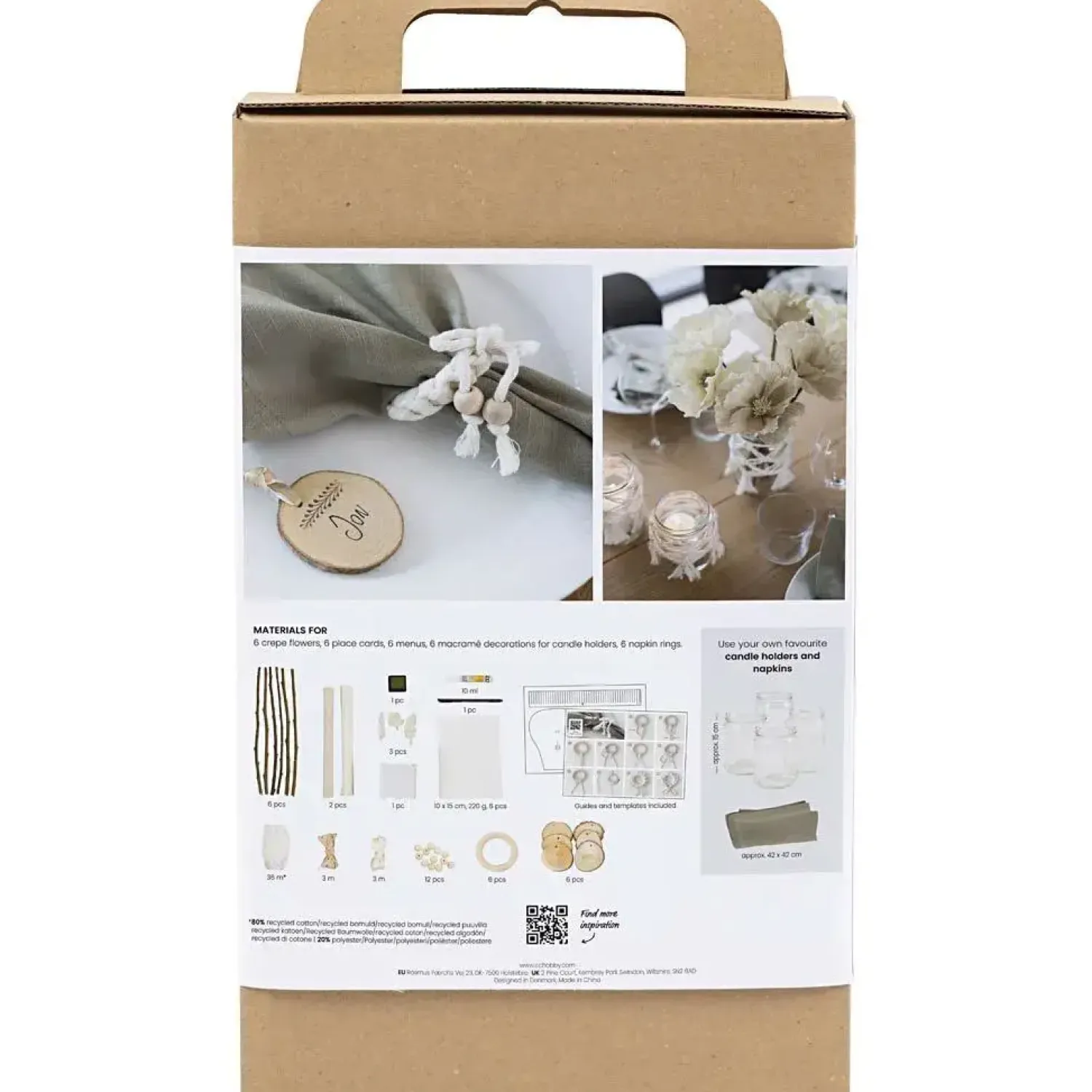 - DIY Kit Bordpynt, natur, 1 pk.*Creativ Company Discount