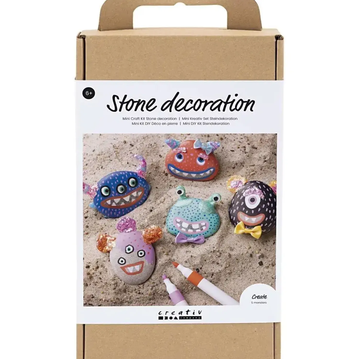 - DIY Kit Stendekoration, ass. farver, Monster, 1 pk.*Creativ Company New