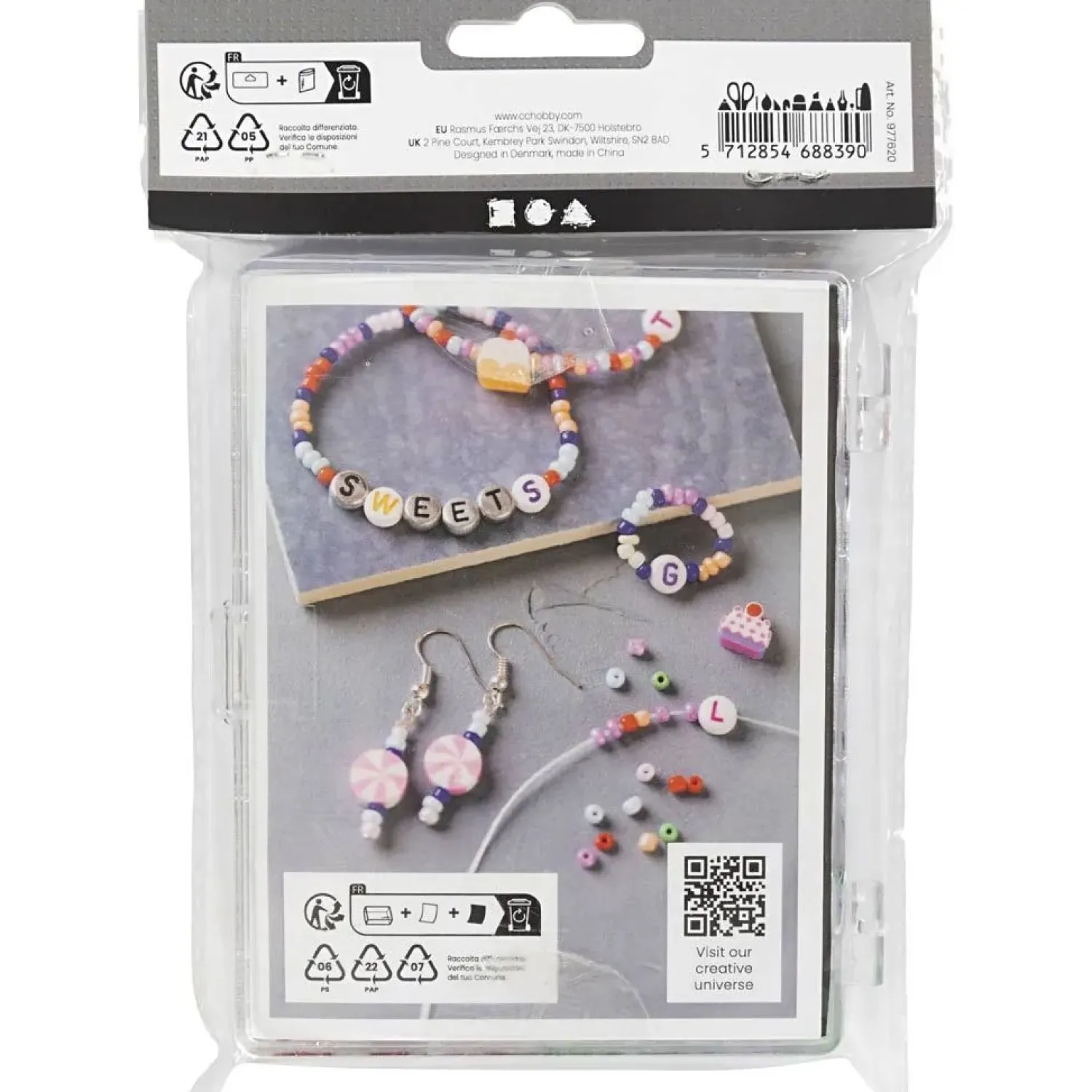 - DIY Mix Smykker, pastelfarver, Slikmix, 1 pk.*Creativ Company Outlet