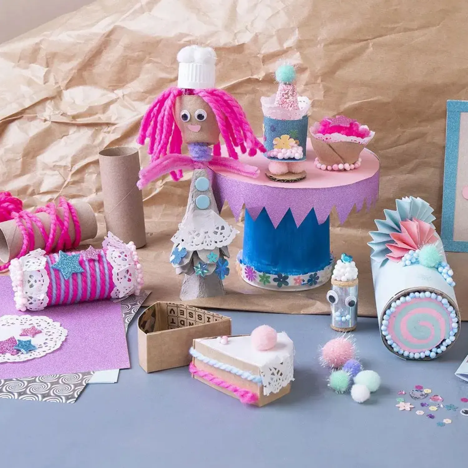 - Maxi DIY Mix Søde kager, ass. farver, Kage og slik, 1 pk.^Creativ Company Best