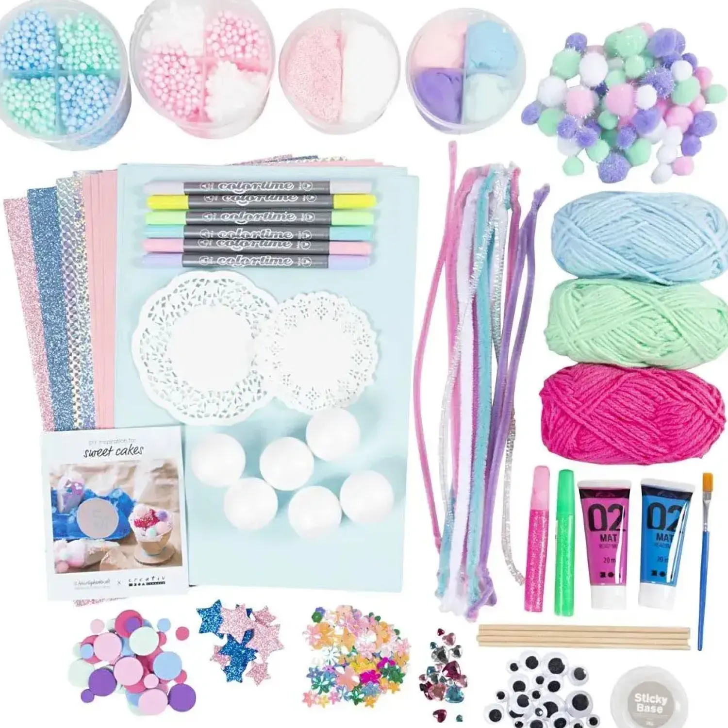 - Maxi DIY Mix Søde kager, ass. farver, Kage og slik, 1 pk.^Creativ Company Best