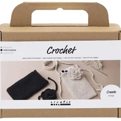 - Mini DIY Kit Hækle, Taske med rose, 1 pk.*Creativ Company Best