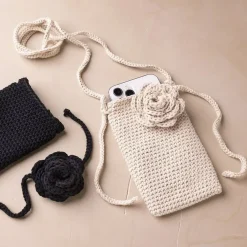 - Mini DIY Kit Hækle, Taske med rose, 1 pk.*Creativ Company Best