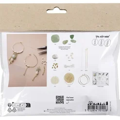 - Mini DIY Kit Smykker, Aventurinmix armbånd og øreringe, 1 pk.*Creativ Company Online