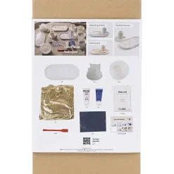 - Start DIY Kit Resin Støbning, blå, lys pink, hvid, Lysestager og fade, 1 pk.*Creativ Company