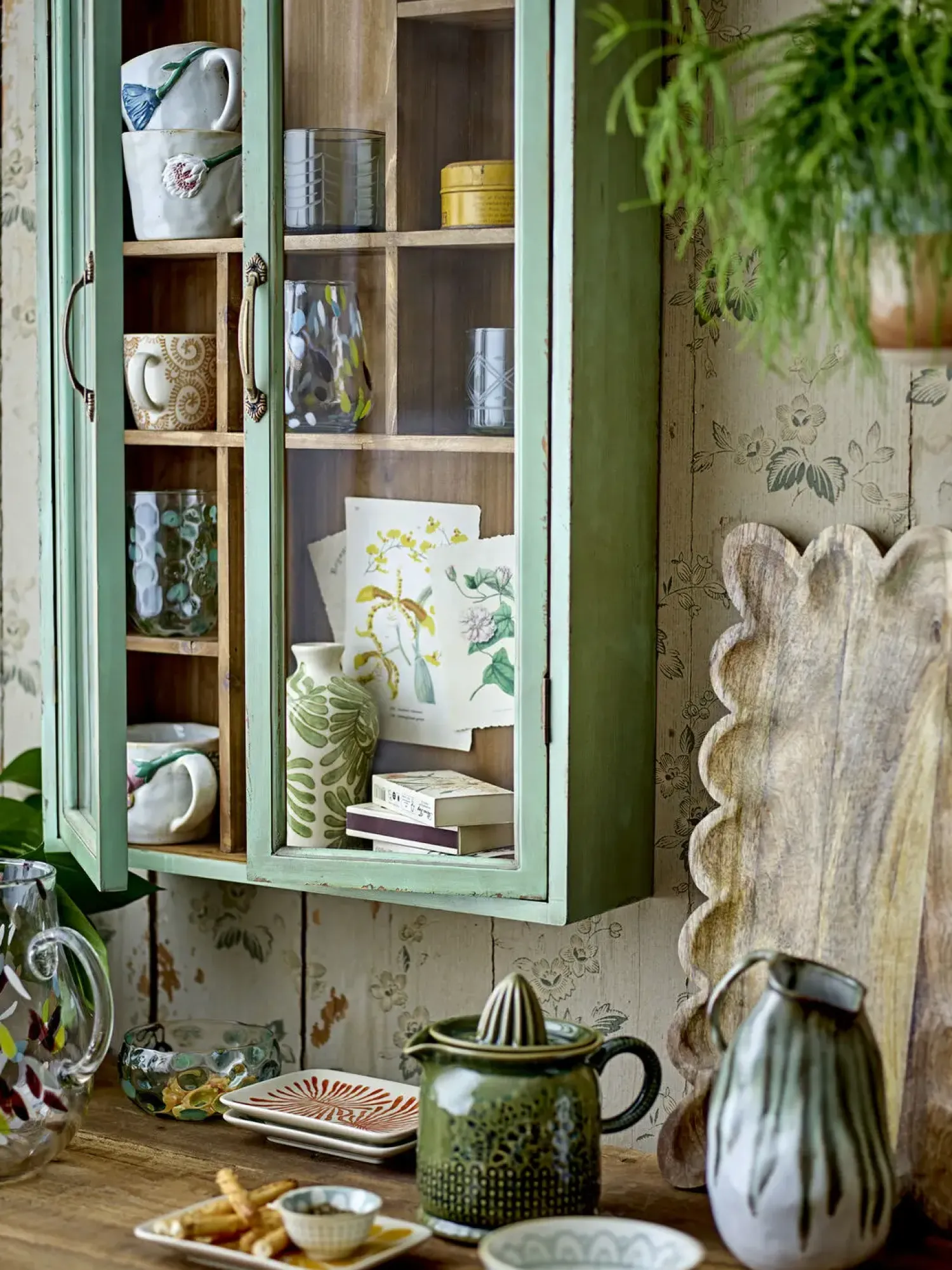 - Hazem Skab, Grøn, Fyrretræ - 44x75 cm*Creative Collection New