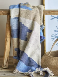 - Maji Plaid, Blå, Genanvendt Bomuld^Creative Collection Outlet