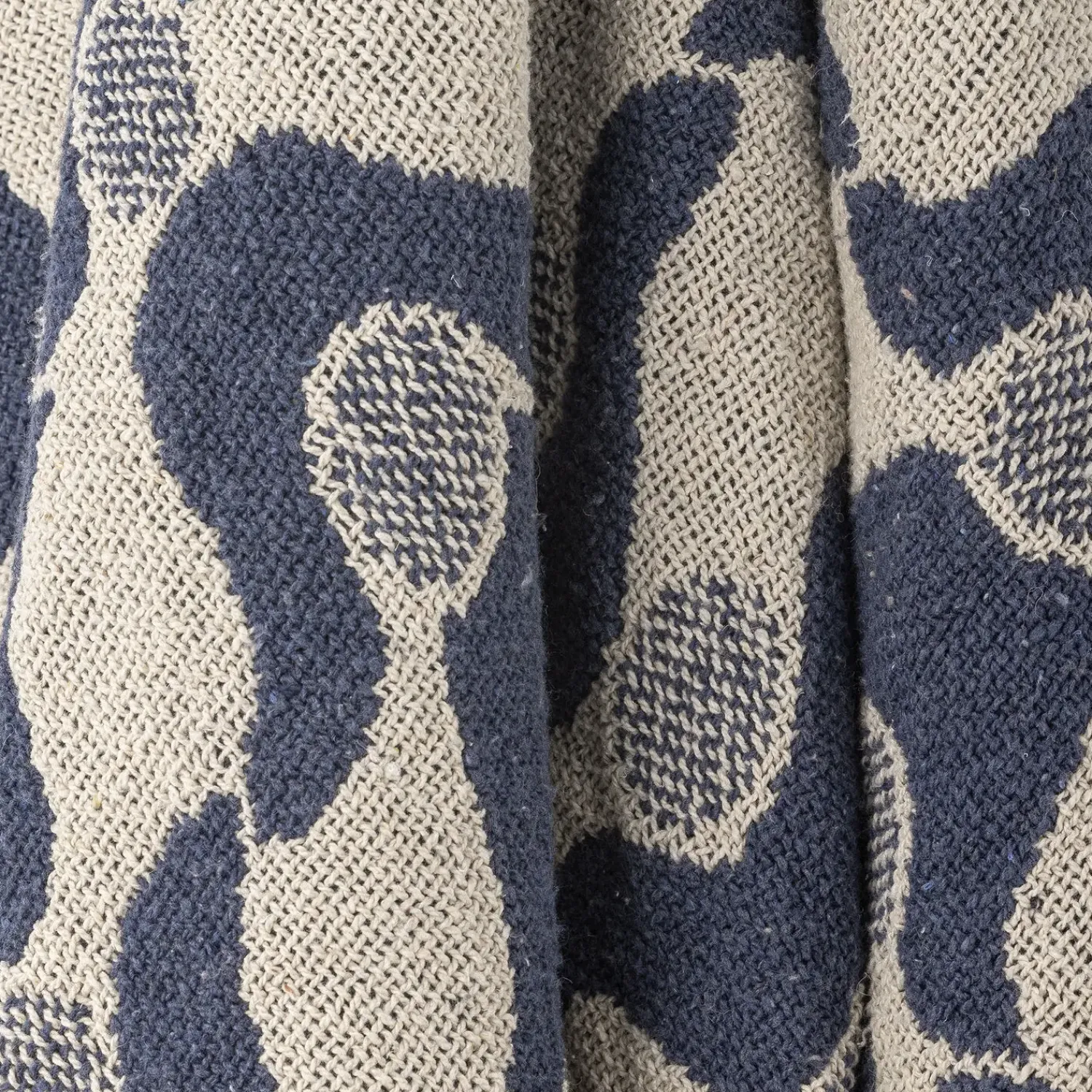 - Santena Plaid, Blå, Genanvendt Bomuld^Creative Collection