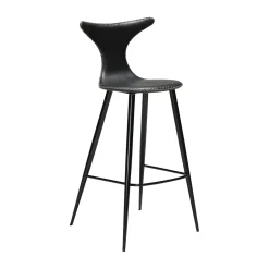 DAN-FORM - DOLPHIN Barstol - Vintage sort kunstlæder* Outlet