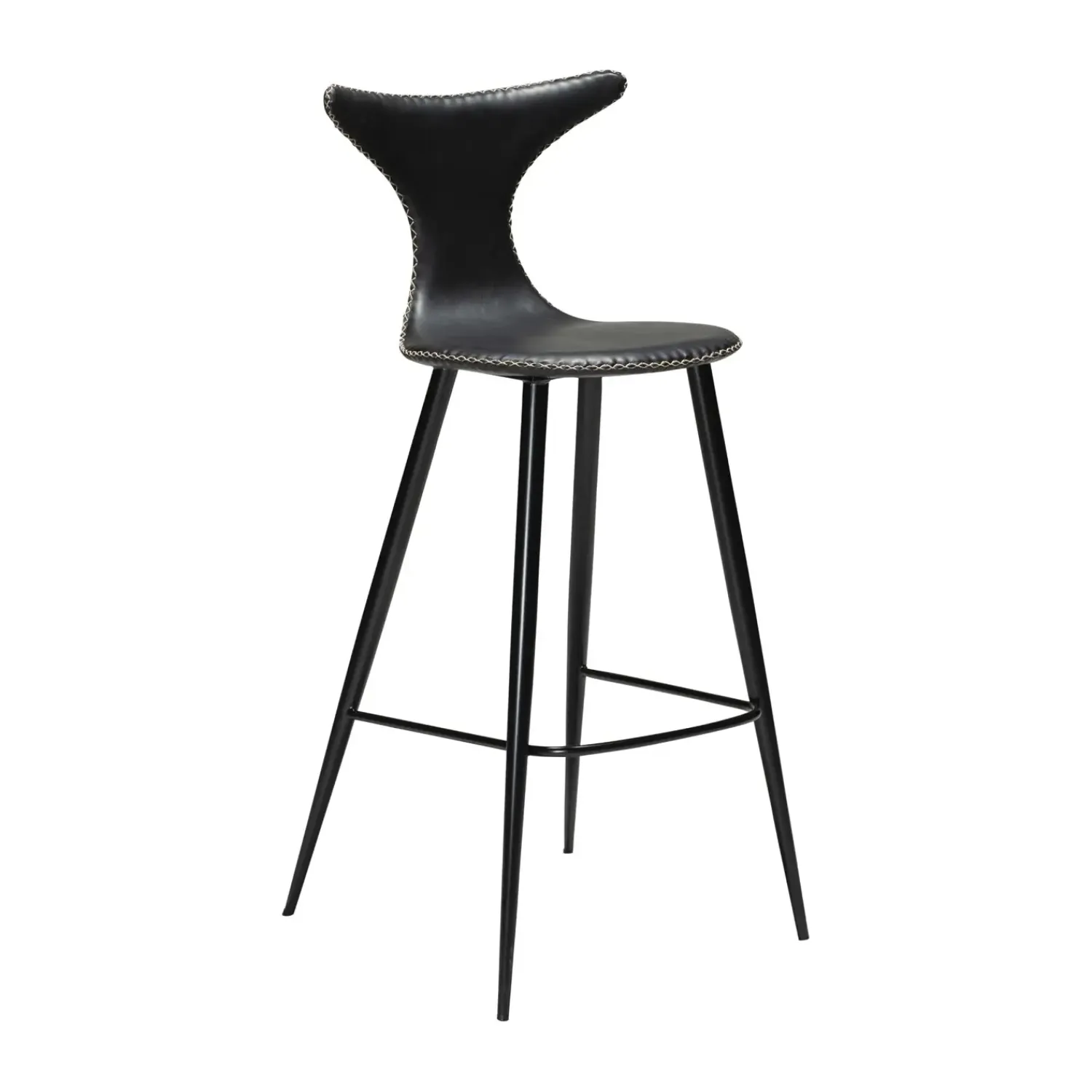 DAN-FORM - DOLPHIN Barstol - Vintage sort kunstlæder* Outlet