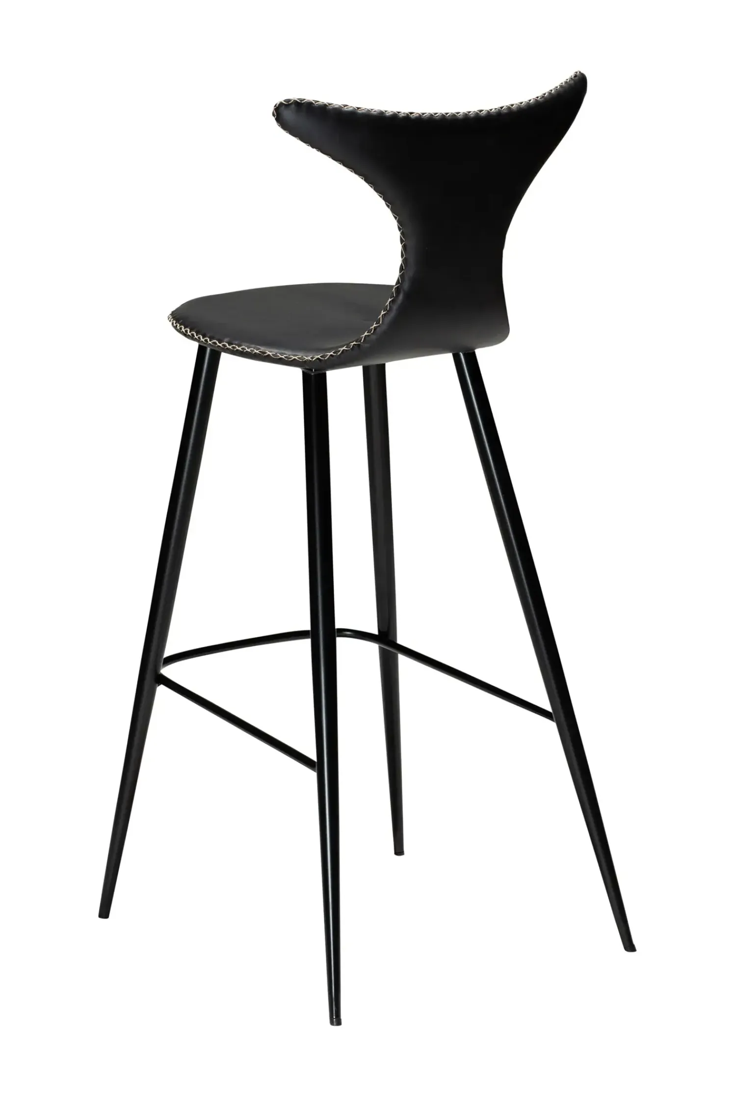 DAN-FORM - DOLPHIN Barstol - Vintage sort kunstlæder* Outlet