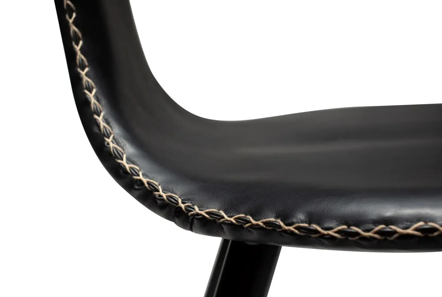 DAN-FORM - DOLPHIN Barstol - Vintage sort kunstlæder* Outlet