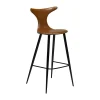 DAN-FORM - DOLPHIN Barstol - Vintage Lysebrun kunstlæder - lav model^ Outlet
