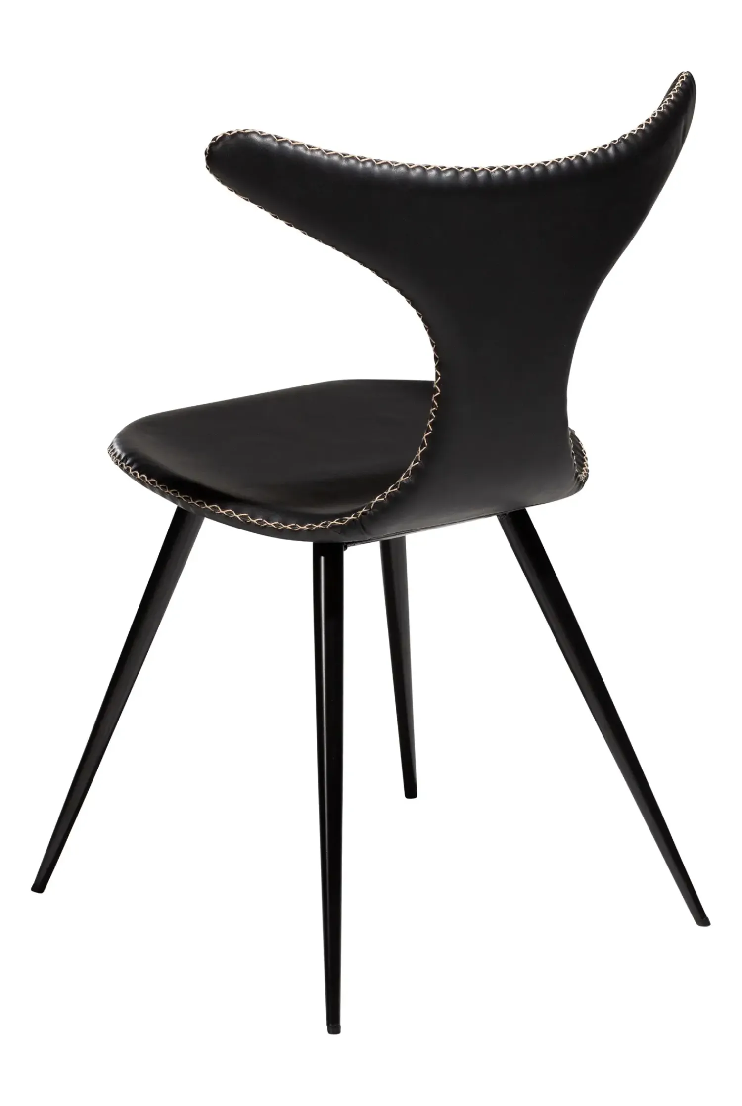 DAN-FORM - DOLPHIN Stol - Vintage sort kunstlæder^
