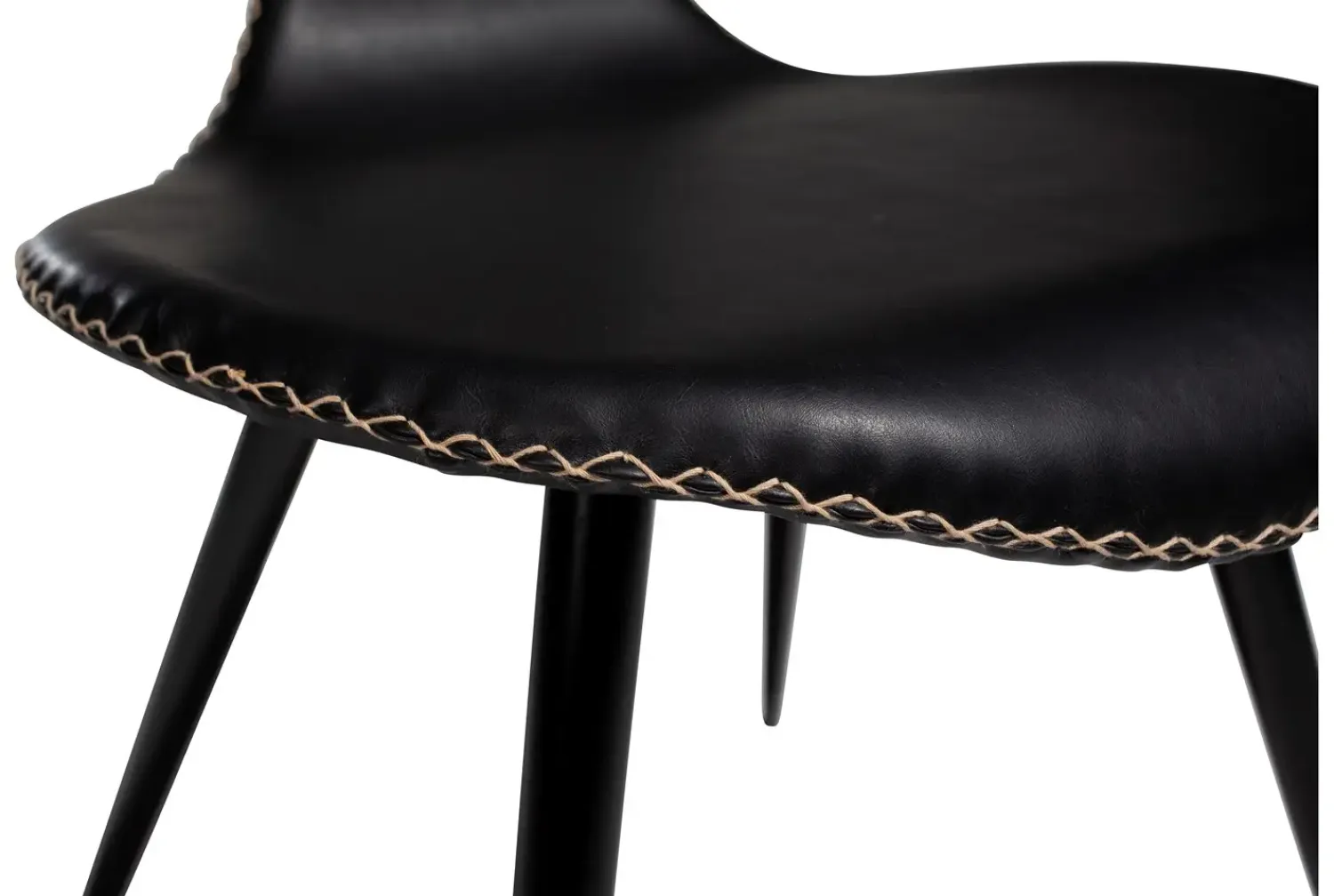 DAN-FORM - DOLPHIN Stol - Vintage sort kunstlæder^