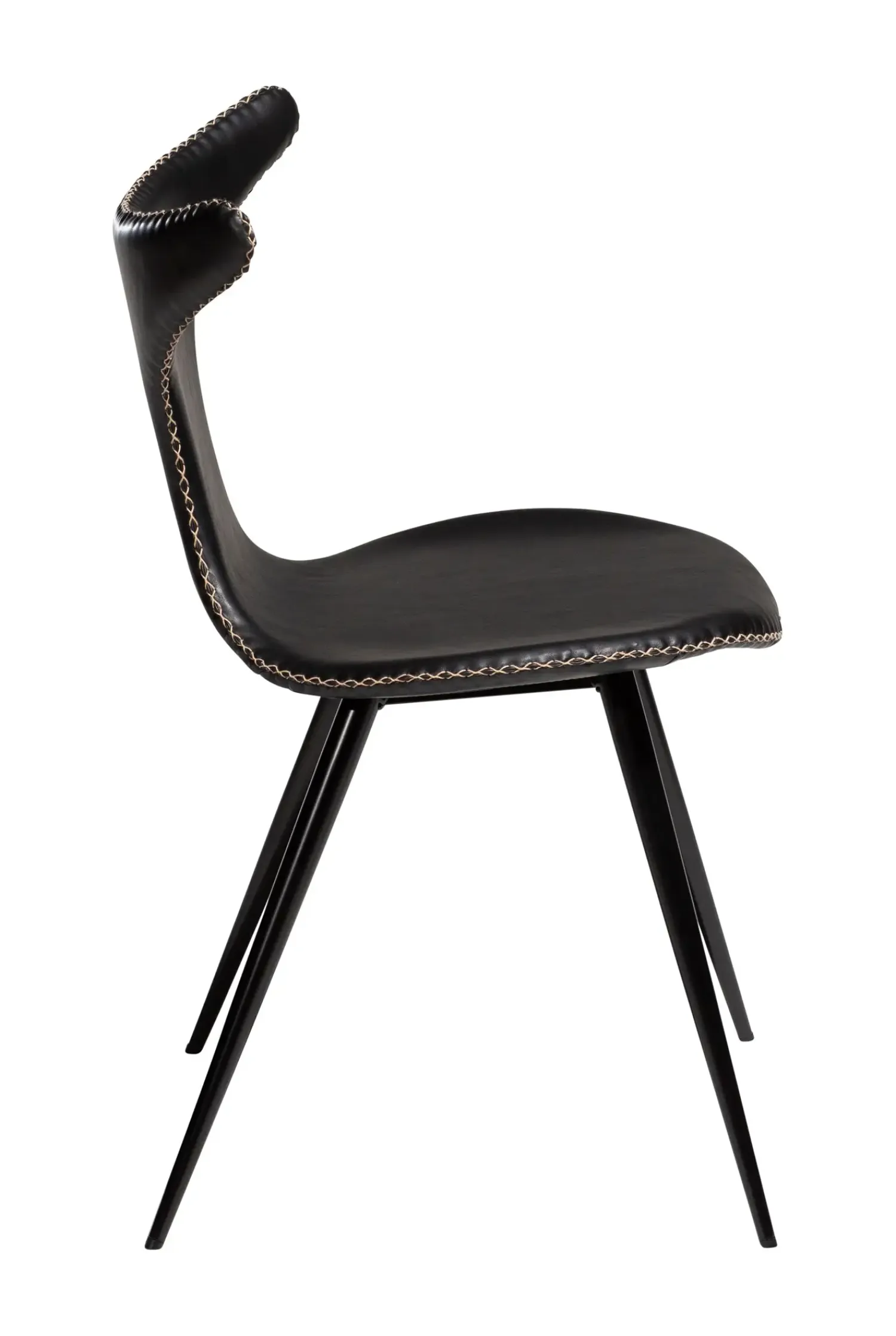 DAN-FORM - DOLPHIN Stol - Vintage sort kunstlæder^