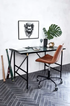 DAN-FORM - HYPE Office Stol - Vintage lysebrun kunstlæder* Sale