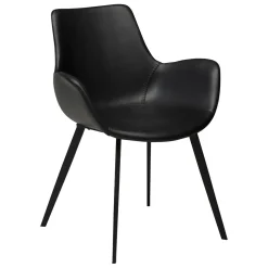 DAN-FORM - HYPE Stol - Sort kunstlæder* Sale