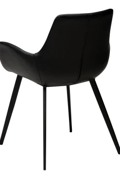 DAN-FORM - HYPE Stol - Sort kunstlæder* Sale