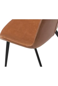 DAN-FORM - HYPE Stol - Vintage Lysebrun kunstlæder^ Sale