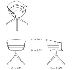 stol - Wick stol i ask sæde/hvide ben^Design House Stockholm Hot