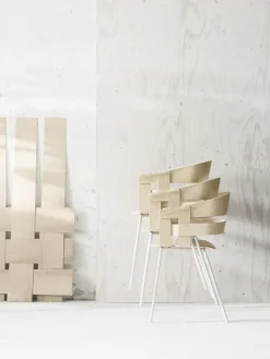 stol - Wick stol i ask sæde/hvide ben^Design House Stockholm Clearance