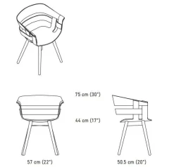 stol - Wick stol i sort ask sæde/sort ask ben^Design House Stockholm Best