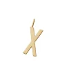 - Bogstav vedhæng - "X" - Forgyldt guld mat^Design Letters Online